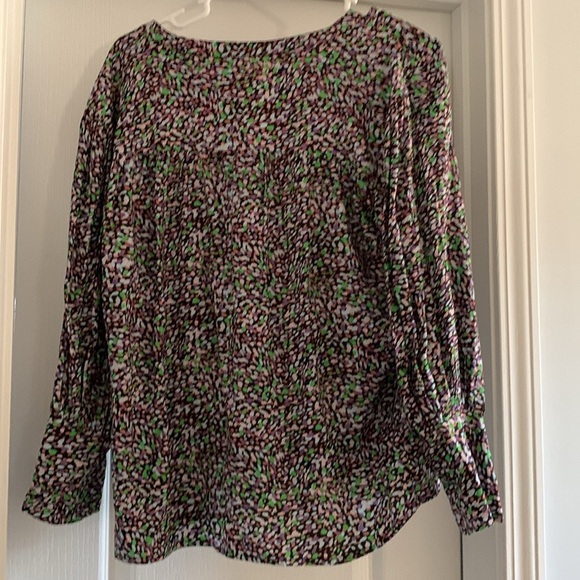 The Devon V Neck Long Sleeve Top by Celina Moon size S multicored buttons up - Picture 10 of 10